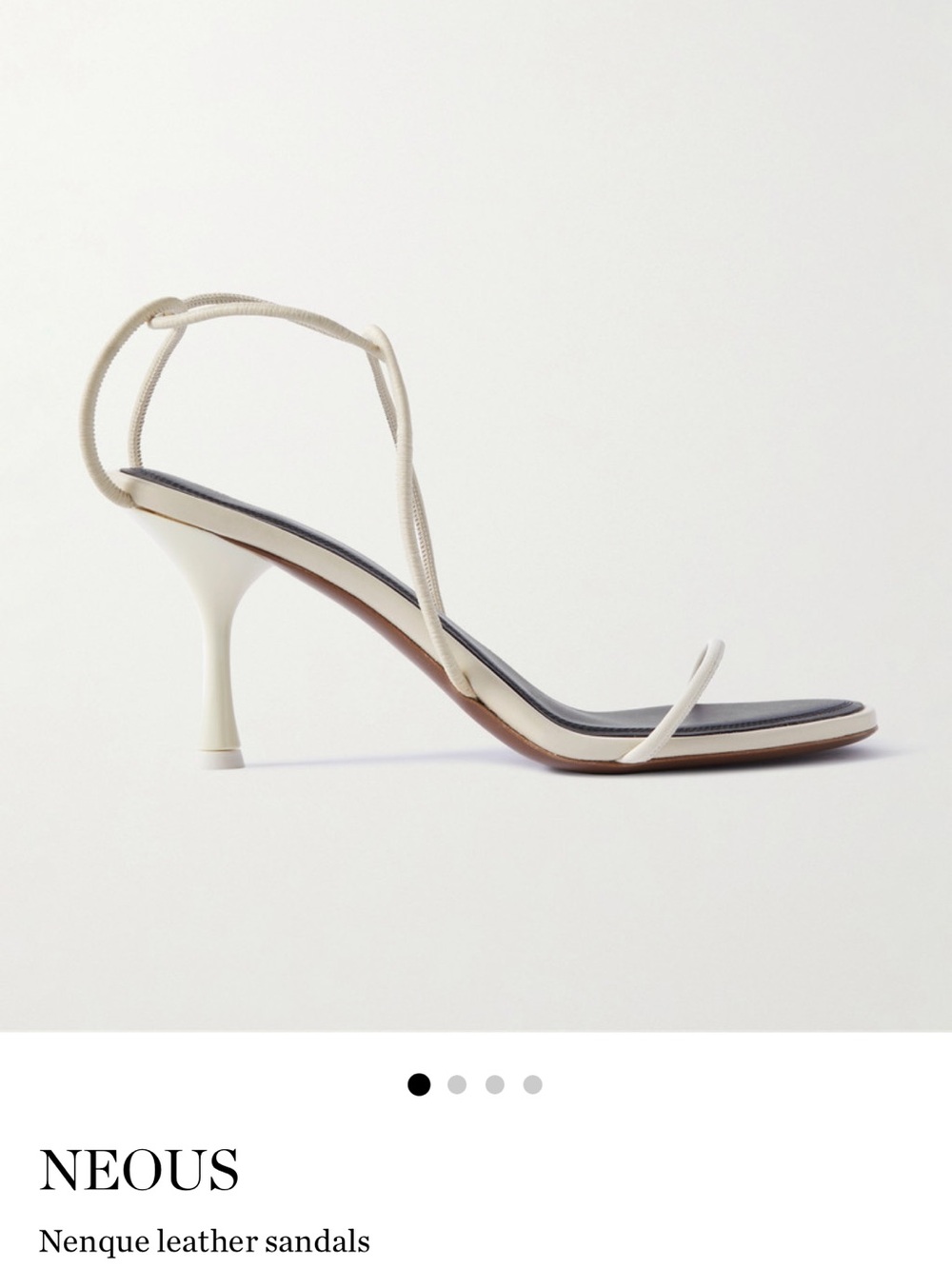 NEW / Neous Nenque Cream Leather Strappy Sandals / 38